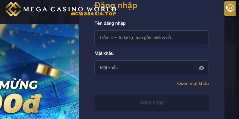 Rút tiền tài khoản MCW nhanh chóng và đơn giản cho cược thủ 2 Đăng nhập vào tài khoản tại MCW
